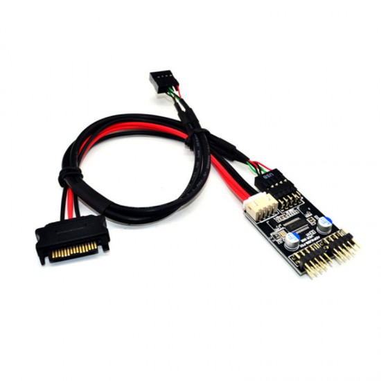 N02 USB2.0 9PIN to Dual 9PIN Interface SSD PCI-E Expansion Card with Power Interface for Desktop Computer N02 USB2.0 9PIN to Dual 9PIN Interface SSD PCI-E Expansion Card with Power Interface for Desktop Computer