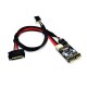 N02 USB2.0 9PIN to Dual 9PIN Interface SSD PCI-E Expansion Card with Power Interface for Desktop Computer