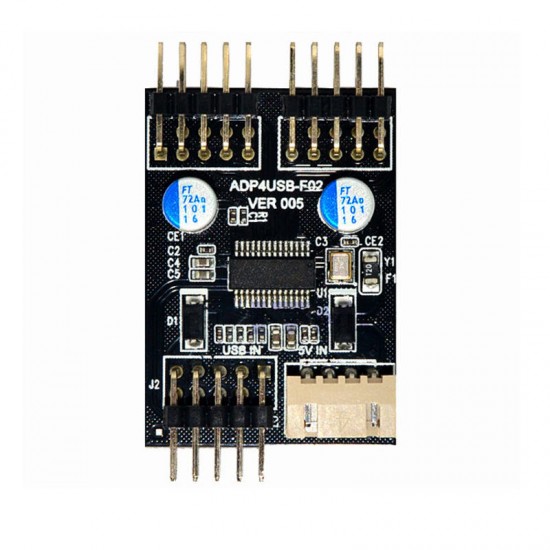 N02 USB2.0 9PIN to Dual 9PIN Interface SSD PCI-E Expansion Card with Power Interface for Desktop Computer