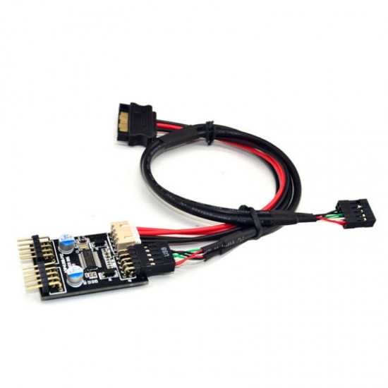 N02 USB2.0 9PIN to Dual 9PIN Interface SSD PCI-E Expansion Card with Power Interface for Desktop Computer N02 USB2.0 9PIN to Dual 9PIN Interface SSD PCI-E Expansion Card with Power Interface for Desktop Computer