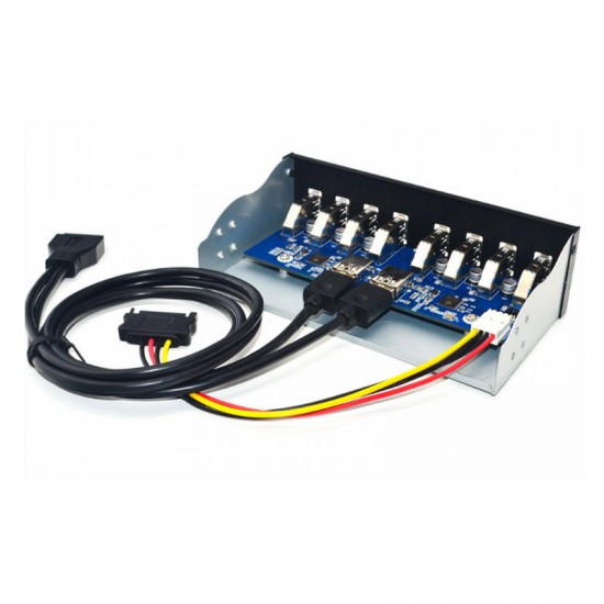 PAN8USB-G01 19PIN to 8 USB 3.0 PCI-E Expansion Card Optical Drive PanelAdapter for 5.25 inch Optical Drive Chassis PAN8USB-G01 19PIN to 8 USB 3.0 PCI-E Expansion Card Optical Drive PanelAdapter for 5.25 inch Optical Drive Chassis