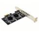 PCE4SAT-A01 4 Ports SATA3.0 SSD IPFS Hard Disk Adapter PCI-E Expansion Card 6Gbps for Desktop Computer