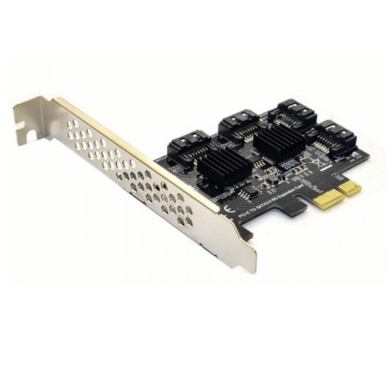 PCE4SAT-A01 4 Ports SATA3.0 SSD IPFS Hard Disk Adapter PCI-E Expansion Card 6Gbps for Desktop Computer