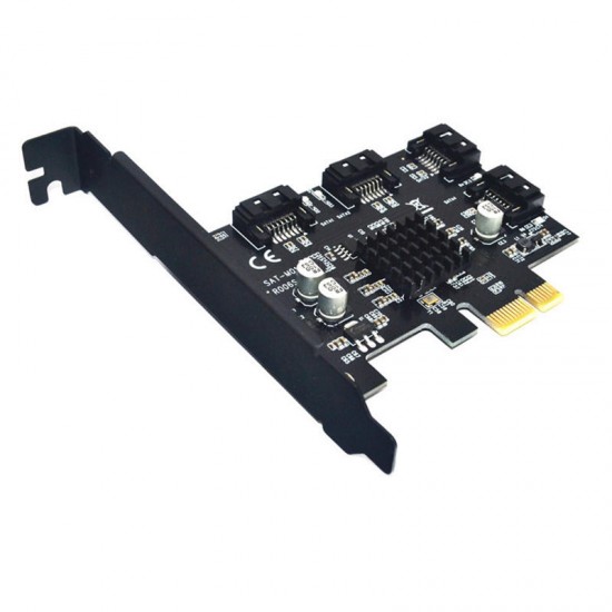 PCE6SAT-M01 4 Ports SATA3.0 SSD PCI-E Expansion Card 6Gbps IPFS Hard Disk Adapter for Desktop Computer
