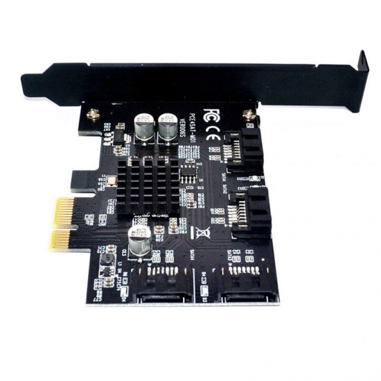 PCE6SAT-M01 4 Ports SATA3.0 SSD PCI-E Expansion Card 6Gbps IPFS Hard Disk Adapter for Desktop Computer