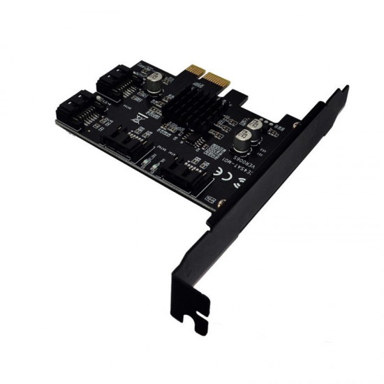 PCE6SAT-M01 4 Ports SATA3.0 SSD PCI-E Expansion Card 6Gbps IPFS Hard Disk Adapter for Desktop Computer