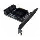 PCE6SAT-M01 6 Ports SATA3.0 SSD PCI-E Expansion Card 6Gbps IPFS Hard Disk Adapter for Desktop Computer