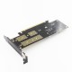 SK16 M.2 NVME SSD 3.0 NGFF PCI-E Expansion Card X4 Adapter B Key M Key Three-disk Version add on Card Suppor PCI Express 3.0 3 in 1 Dual 12v+3.3v
