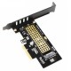 SK4 M.2 NVMe Riser Card SSD NGFF TO PCIE X4 Adapter M Key Interface Card Support PCI Express 3.0 X4 2230-2280 Size