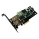 SK7 M.2 NVMe SSD NGFF TO PCI-E Riser Card X4 Adapter M Key B KEY Dual Interface Card Support PCI Express3.0 Dual Voltage 12V+3.3V SATA3