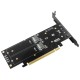 M2X16 Hyper M.2 X16 NVME 4 Disk Array Card PCI-E Signal Split Array Card Expansion Card PCIE3.0 GEN3 X16 to 4X Adapter Card