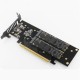 M2X16 Hyper M.2 X16 NVME 4 Disk Array Card PCI-E Signal Split Array Card Expansion Card PCIE3.0 GEN3 X16 to 4X Adapter Card M2X16 Hyper M.2 X16 NVME 4 Disk Array Card PCI-E Signal Split Array Card Expansion Card PCIE3.0 GEN3 X16 to 4X Adapter Card