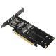 M2X16 Hyper M.2 X16 NVME 4 Disk Array Card PCI-E Signal Split Array Card Expansion Card PCIE3.0 GEN3 X16 to 4X Adapter Card M2X16 Hyper M.2 X16 NVME 4 Disk Array Card PCI-E Signal Split Array Card Expansion Card PCIE3.0 GEN3 X16 to 4X Adapter Card
