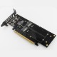 M2X16 Hyper M.2 X16 NVME 4 Disk Array Card PCI-E Signal Split Array Card Expansion Card PCIE3.0 GEN3 X16 to 4X Adapter Card M2X16 Hyper M.2 X16 NVME 4 Disk Array Card PCI-E Signal Split Array Card Expansion Card PCIE3.0 GEN3 X16 to 4X Adapter Card