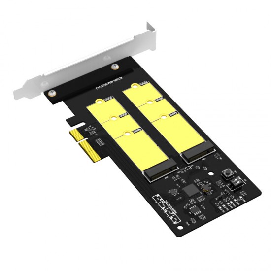 KCSSD6Plus Dual Disk RAID Array M.2 SSD Converter Card PCI-E X4 to SATA Expansion Card Adapter Board