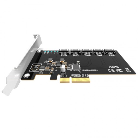 KCSSD8 PCI-E X4 to 5 Ports SATA 3.0 Expansion Card Desktop Computer Chassis Drive-Free PCI-E Expansion Card KCSSD8 PCI-E X4 to 5 Ports SATA 3.0 Expansion Card Desktop Computer Chassis Drive-Free PCI-E Expansion Card