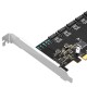 KCSSD8 PCI-E X4 to 5 Ports SATA 3.0 Expansion Card Desktop Computer Chassis Drive-Free PCI-E Expansion Card KCSSD8 PCI-E X4 to 5 Ports SATA 3.0 Expansion Card Desktop Computer Chassis Drive-Free PCI-E Expansion Card