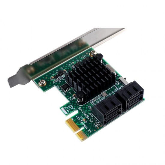 PAS-4U 4 Port SATA 3.0 PCI-E Expansion Card 6Gbps for Windows XP Vista 7 8 Server 2003-2008 32/64-BIT