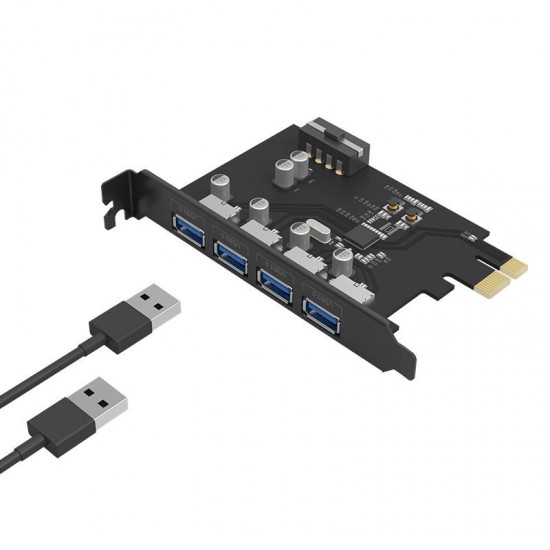 PME-4U 4-Port USB3.0 PCI-E Expansion Adapter Card