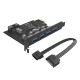 PME-4U 4-Port USB3.0 PCI-E Expansion Adapter Card