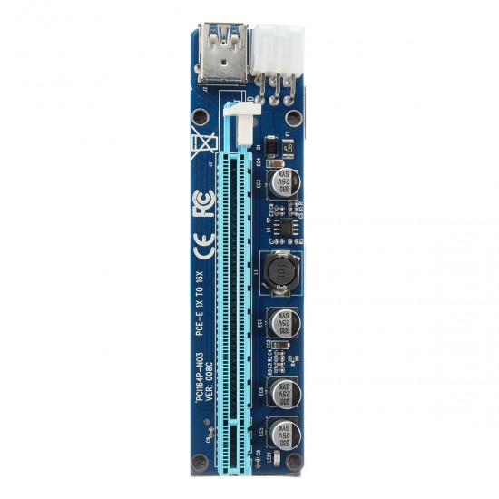 PCI-E Express USB3.0 1x to16x Extender Riser Card Adapter SATA Power Cable PCI-E Express USB3.0 1x to16x Extender Riser Card Adapter SATA Power Cable