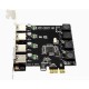 N04S+PW4 PCI-E To USB 3.0 Expansion Card Four-Port For Desktop Computer