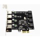 N04S+PW4 PCI-E To USB 3.0 Expansion Card Four-Port For Desktop Computer N04S+PW4 PCI-E To USB 3.0 Expansion Card Four-Port For Desktop Computer