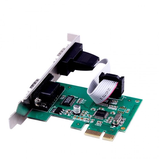 PCI-E 2S PCI-E Serial Port Card R232 Interface 9-pin COM Expansion Card