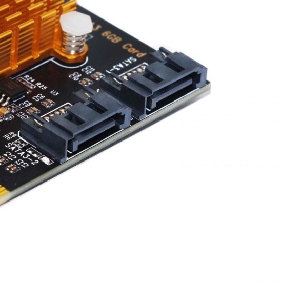 SA3002PCI-E to SATA3.0 Expansion Card 6Gbps With Two Interface For Desktop Computer