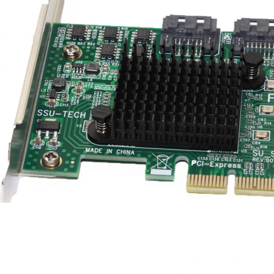 SA3008 PCI - E to SATA 3.0 Expansion Card With Eight Port SSD Adapter Card IPFS