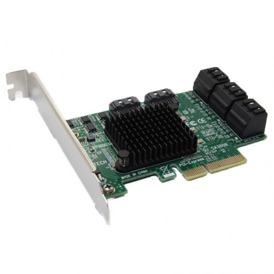 SA3008 PCI - E to SATA 3.0 Expansion Card With Eight Port SSD Adapter Card IPFS