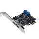 V14S PCI - E to USB 3.0 Expansion Card with Front 19 / 20 Pin Interface for Desktop Computer