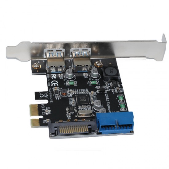 V14S PCI - E to USB 3.0 Expansion Card with Front 19 / 20 Pin Interface for Desktop Computer