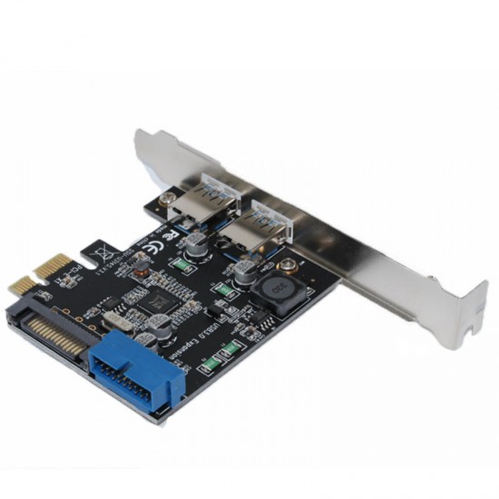 V14S PCI - E to USB 3.0 Expansion Card with Front 19 / 20 Pin Interface for Desktop Computer