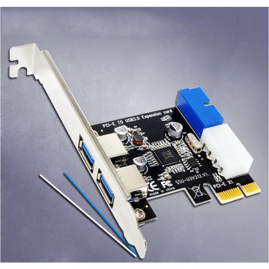 V212 PCI-E to USB 3.0 Desktop Computer Expansion Card With Front 20 Pin Interface