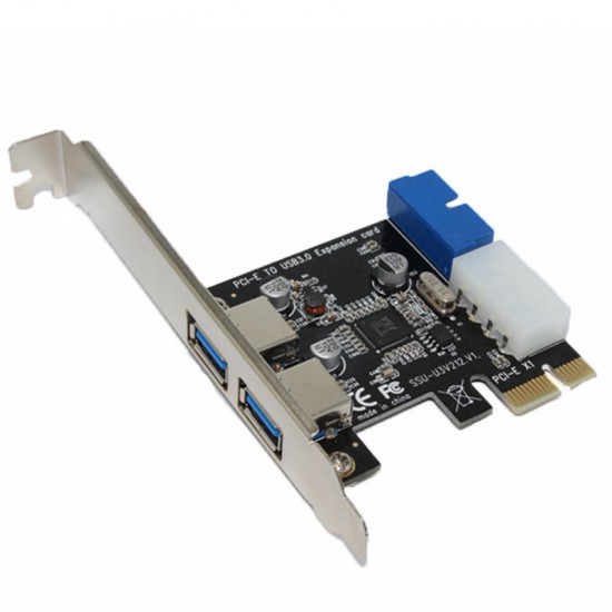 V212 PCI-E to USB 3.0 Expansion Card With Prefacing 20PIN Interface for Desktop Computer