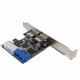 V212 PCI-E to USB 3.0 Expansion Card With Prefacing 20PIN Interface for Desktop Computer