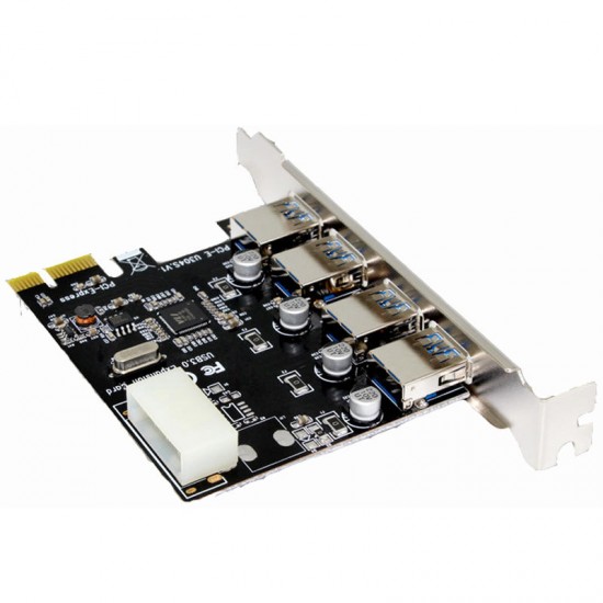 V805 PCI-E to USB 3.0 Expansion Card With Four USB 3.0 Interfaces For Desktop Computer