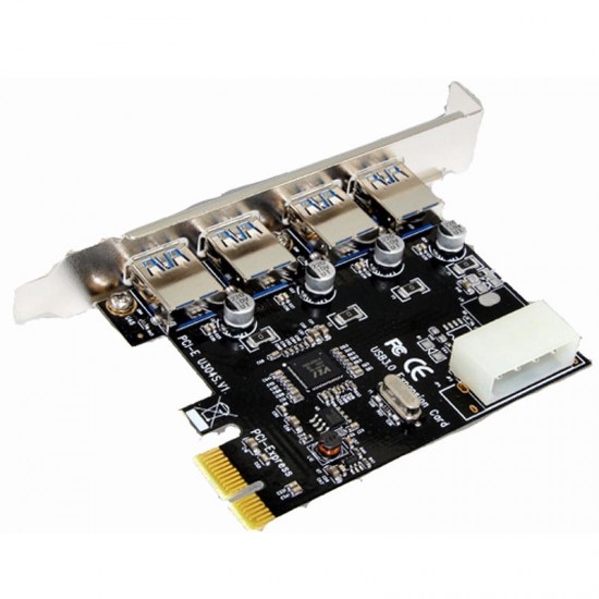 V805 PCI-E to USB 3.0 Expansion Card With Four USB 3.0 Interfaces For Desktop Computer