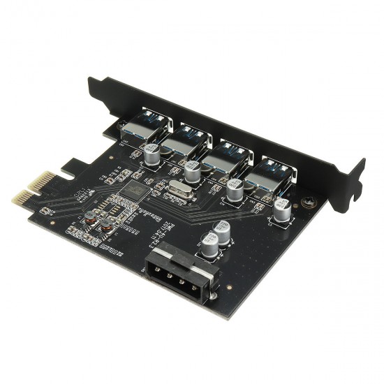 Super-Speed PCI-E 4 Port USB 3.0 Expansion Card For MAC OSX 10.8-10.12