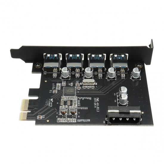 Super-Speed PCI-E 4 Port USB 3.0 Expansion Card For MAC OSX 10.8-10.12