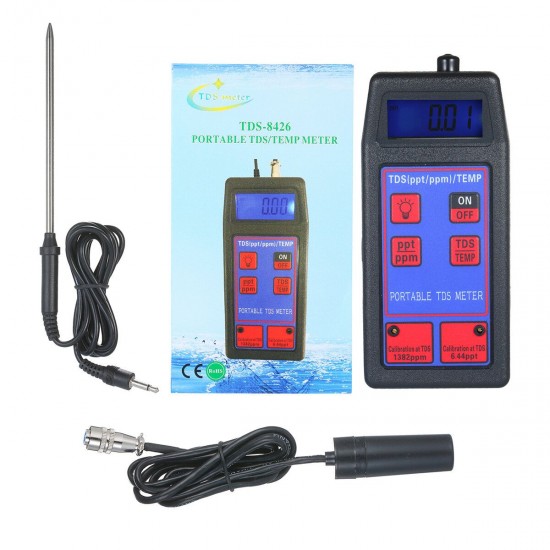 2 in 1 Waterproof Water Quality Tester Measurement TDS-8426 Professional TDS/Temperature Meter Tool