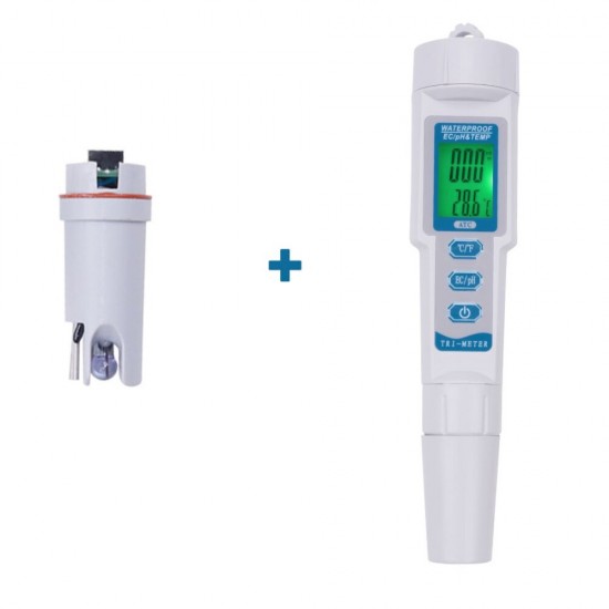 3 in 1 PH-983 EC PH Water Quality Tester Pen Backlight Digital PH Meter Probe for Aquarium Swimming Pool Laboratory 3 in 1 PH-983 EC PH Water Quality Tester Pen Backlight Digital PH Meter Probe for Aquarium Swimming Pool Laboratory