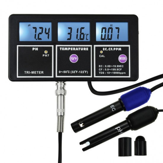 5 In 1 Water Quality Multi-parameter PH EC CF TDS(ppm) Temp Tester Meter Aquariums Hydroponics Pool Fish Tank Pond Drinking 5 In 1 Water Quality Multi-parameter PH EC CF TDS(ppm) Temp Tester Meter Aquariums Hydroponics Pool Fish Tank Pond Drinking