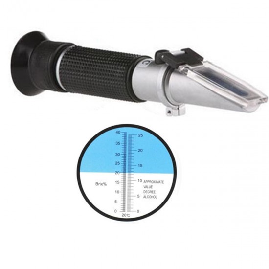 Alcohol Test Refractometer Handheld Sugar Measuring Instrument 0-40% Brix