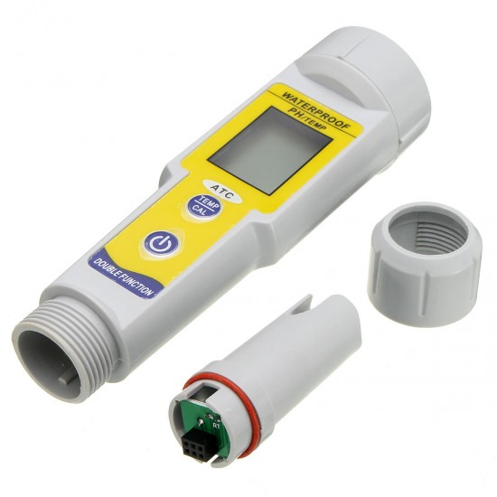 Auto Calibration Digital PH Tester Meter Thermometer Kit Waterproof Pocket Pen