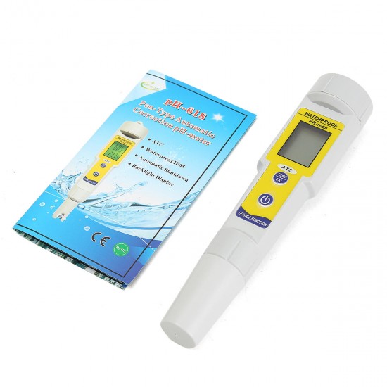 Auto Calibration Digital PH Tester Meter Thermometer Kit Waterproof Pocket Pen