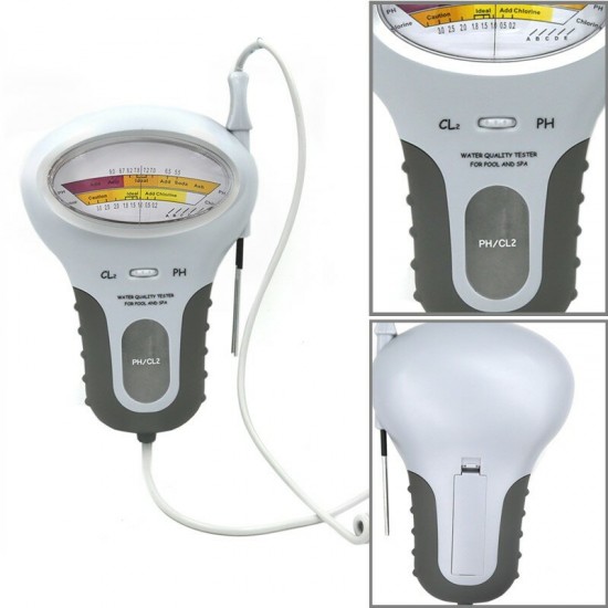 CL2 & PH Tester Portable Residual Chlorine Detector Water Quality Analyzer for Drinking Water Spa Swimming Pool Aquarium CL2 & PH Tester Portable Residual Chlorine Detector Water Quality Analyzer for Drinking Water Spa Swimming Pool Aquarium