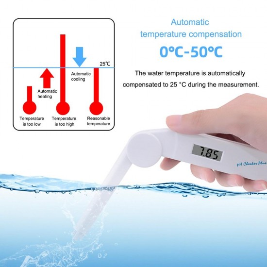 Digital PH Meter Folding with 0-14 PH Measurement Range for Household Drinking, Pool and Aquarium Fruits and Vegetables Digital PH Meter Folding with 0-14 PH Measurement Range for Household Drinking, Pool and Aquarium Fruits and Vegetables