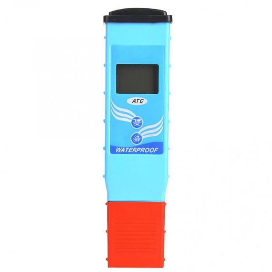 Digital PH Meter Waterproof PH/Temperature Tester Water Quality Test with Dual Level LCD Display